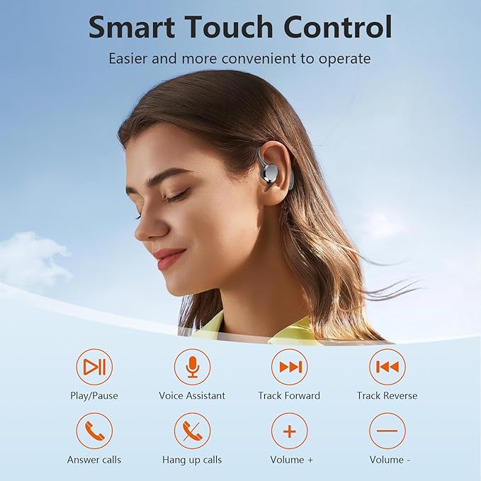 sprtoybat Over Ear Earbuds with Hook, 2026 New Bluetooth 5.4 Sports Wireless Earbuds, 68Hrs Playtime LED Display, IPX7 Waterproof Ear Buds, ENC Noise Cancelling Mic for Running/Workout