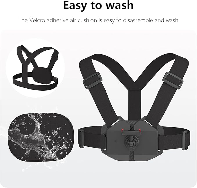 Osmo Nano Action 6 Chest Strap Mount, Wearable Cross Body Chesty Harness with Magnetic Quick Release Adapter Base for DJI Osmo 6 Motorcycle Bike Hiking Accessories