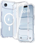 Diaclara Magnetic Designed for iPhone Air Case Full Body Bumper,[Compatible with MagSafe] Military Drop Proof Cover with Built-in Touch Sensitive Anti-Scratch Screen Protector Clear Glitter