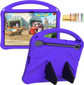 Kids Case for Samsung Galaxy Tab S10+/S9+/S8+/S7 FE/S7+/S9 FE+ 12.4", Techcircle Light Weight Shock Proof EVA Foam Handle Rugged Stand Protective Case for Galaxy Tab S9 FE Plus/S10 Plus 2024, Purple