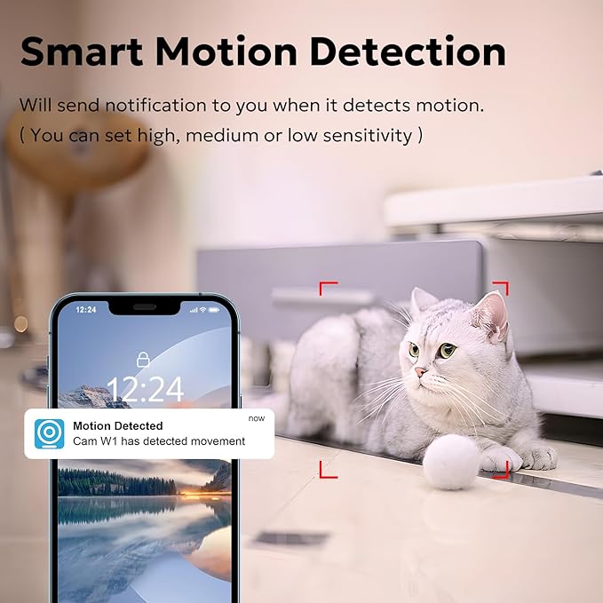 owltron Indoor Security Camera 5MP, 360 Cameras for Home Security with Motion Detection, 2.4G/5GHz WiFi Pet Cam with Night Vision & 2-Way Audio, Compatible with NVR/Alexa