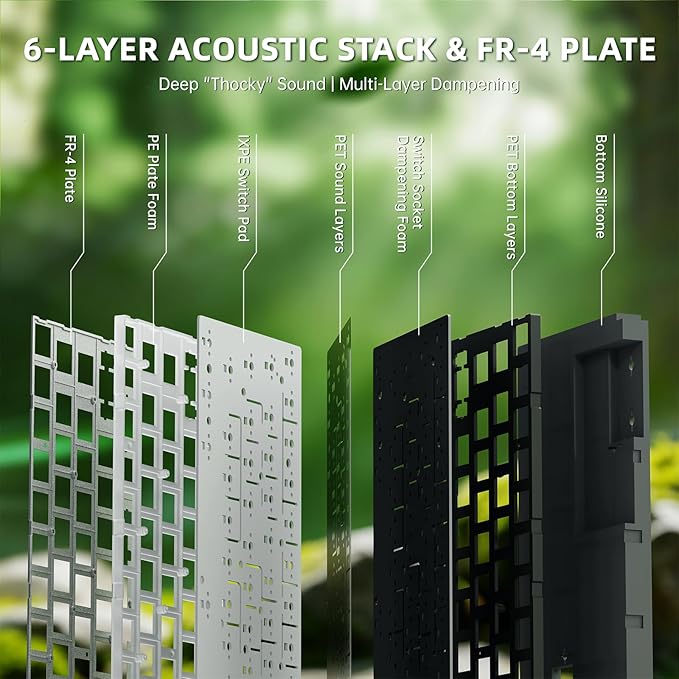 ATTACK SHARK R68HE 60% Wired Rapid Trigger 8K Mechanical RGB Gaming Keyboard with 0.005mm RT Accuracy,0.08ms Latency,256K Scan,Hall Effect Magnetic Switch,Carbon Fiber+CNC Aluminum Alloy for PC(Green)