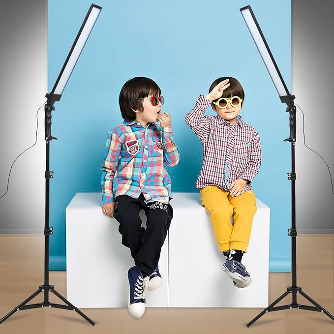 180 LED Light Photography Studio LED Lighting Kit Handheld Wand Stick Adjustable Light with Stand Tripod and Bag for Photographic Video Fill Light, Live Streaming, Portrait, Product, Tattoo