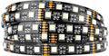 BTF-LIGHTING RGBW LED Strip Lights,UL Listed,5050 4 Colors in 1 RGB + 2700K-3000K Warm White,12V DC,16.4ft/5m 60LEDs/m 12mm Black PCB, IP30 for Home Decoration(No Adapter or Controller)