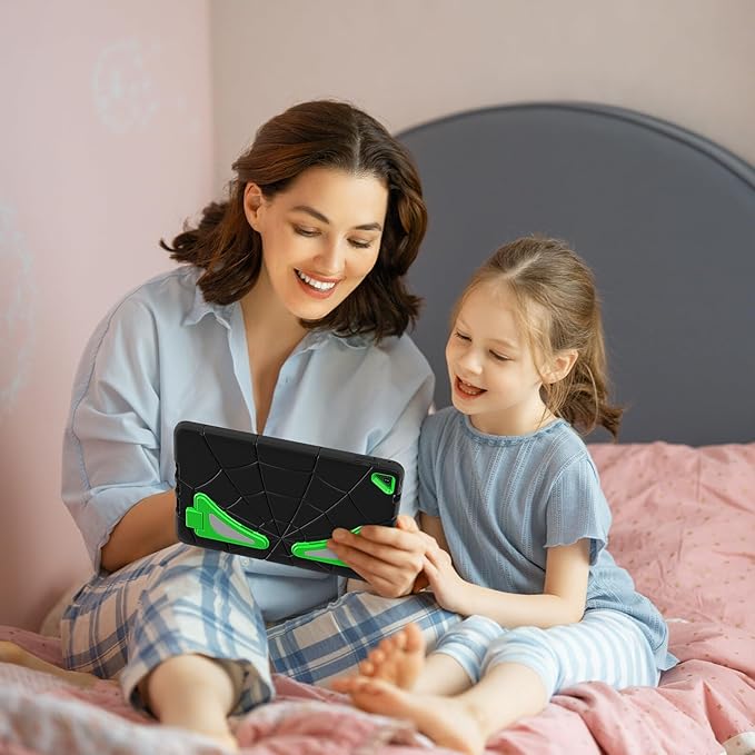 AKABEILA Compatible with Apple iPad 9.7 5th/6th(2017/2018)/iPad Air 2/iPad Pro 9.7 Tablet Case，Lightweight Shockproof Rugged Protective Cover with Kickstand for Kids Children Boys Babies Dark Green