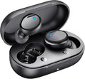 Lanteso Wireless Earbuds, Bluetooth Ear Buds with Mics Clear Call Touch Control IPX5 Waterproof in Ear Headphones with Bass Sound for iPhone Android,Workout-Glossy Black