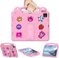 Kids Case for iPad Air 13 inch M3 2025/M2 2024 & iPad Pro 13 inch M4 2024 & iPad Pro 12.9 inch Cover 6th/5th/4th/3rd Generation (2022/2021/2020/2018) with Stand/Pencil Holder/Handle, Pink