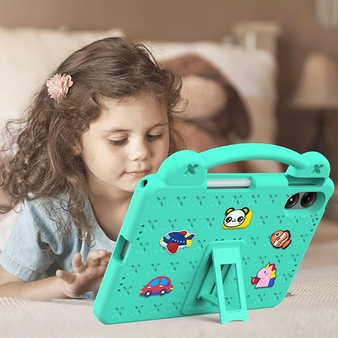 AKABEILA Compatible with Apple iPad Pro 12.9(2018/2020/2021/2022)/Air 13(2026) M4(2025) M3(2024)/Pro 13(2025) M5(2024) Tablet Case, Cases with Shoulder Strap & Stand Handle & Pen Tray Mint Green