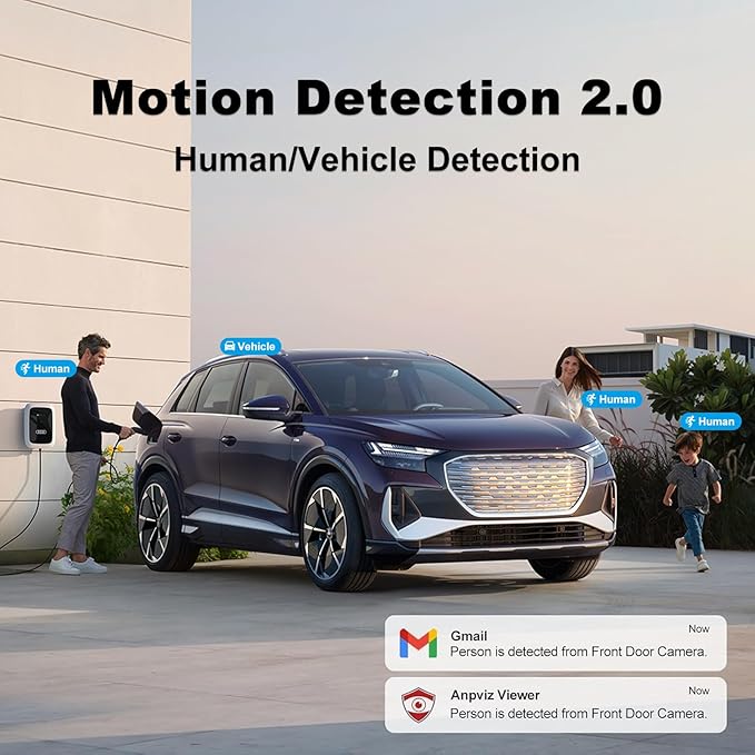 Anpviz 12MP PoE IP Camera Outdoor, 4096x3072@10fps, 134° FOV, Color Night Vision, Human Vehicle Detection, Turret Metal Wired Security Camera with Audio, Only Support 12MP NVR, IP67, IPC-D3012WD-SL