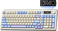 AULA S99 Pro Gaming Keyboard, Cute Creamy Keyboard with Number Pad Smart Screen, Tri-Mode Bluetooth/2.4G/USB-C Computer Keyboards, Media Knob Custom RGB Backlit Feel for MAC Xbox PC Gamer - Purple