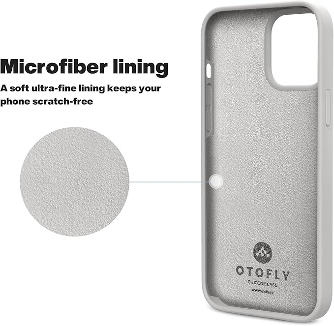 OTOFLY Designed for iPhone 13 Pro Max Case, Silicone Shockproof Slim Thin Phone Case for iPhone 13 Pro Max 6.7 inch (Natural Titanium)