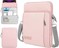 TiMOVO 13 Inch Tablet Sleeve with Shoulder Strap for iPad Air 13", iPad Pro 13"/ 12.9", Galaxy Tab S10 Plus/S10 FE+/FE Plus 12.4", Remarkable Paper Pro 11.8", Blush