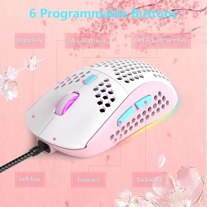 RK-T60 Wired 60% TKL Mechanical Gaming Keyboard Led Rainbow Backlight Ultra-Compact NKRO Linear Red Switch ABS Keycap RGB Honeycomb Mice Coiled Aviator Cable for Windows Laptop PS4/PC/WIN Gamer