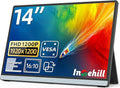 Intehill 14" Portable Monitor, 1200P Self-Standing Portable Screen with Full Laminated Tempered Glass, 16:10 USB-C HDMI External Display with Speakers, Travel Monitor Second Screen for Laptop, F14ZA