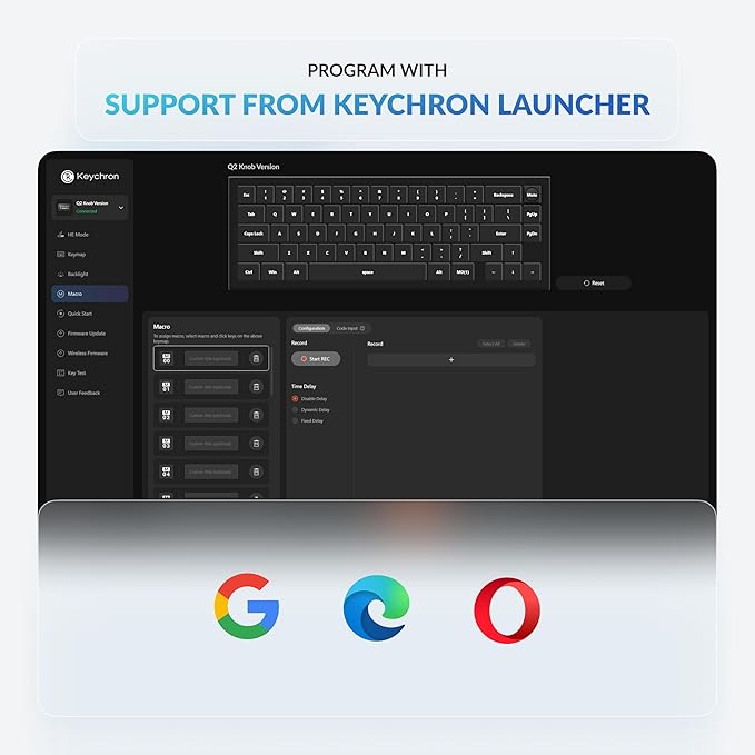 Keychron Q2 Wired 65% Mechanical Keyboard with Knob & RGB - Hot-Swappable Gateron G Pro Brown Switch, QMK/VIA Programmable, Double Gasket Mount, Aluminum Body for Mac/Windows/Linux (Grey)