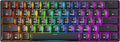 GK61 Mechanical Gaming Keyboard - 61 Keys Multi Color RGB Illuminated LED Backlit Wired Programmable for PC/Mac Gamer (Gateron Optical Yellow, Black)