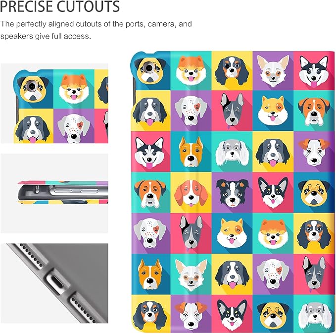 Case for iPad 9th Generation Case, Case for iPad 8th Generation Case, Case for iPad 7th Generation, Case for iPad 10.2 inch Kids Boys Girls Multi-Angle View with Adjustable Stand Auto Wake/Sleep, Dog