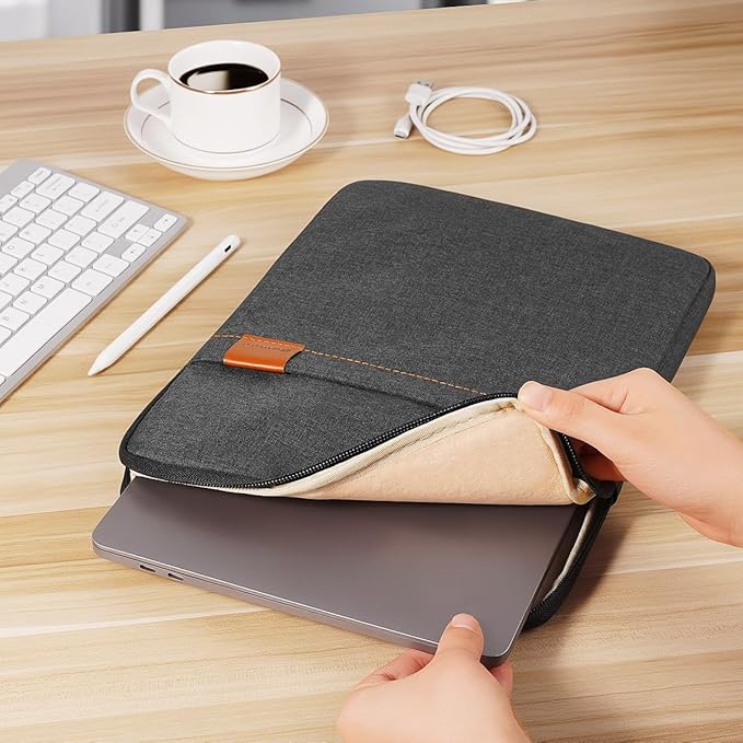 NIDOO 13 Inch Laptop Sleeve Case Protective Carrying Bag Computer Cover for 13.6" 13" MacBook Air/ 14" MacBook Pro/Surface Laptop 7/ ThinkPad X13 L13 E14 L14 T14s/ Yoga 7/ ThinkBook 14/13.4" XPS 13