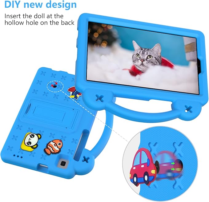 AKABEILA Compatible with Honor Pad X9/Honor Pad X8 Pro 11.5(2023) Tablet Case, Kids Friendly Universal Lightweight Shockproof Protective Case with Shoulder Strap & Stand Handle Sky Blue