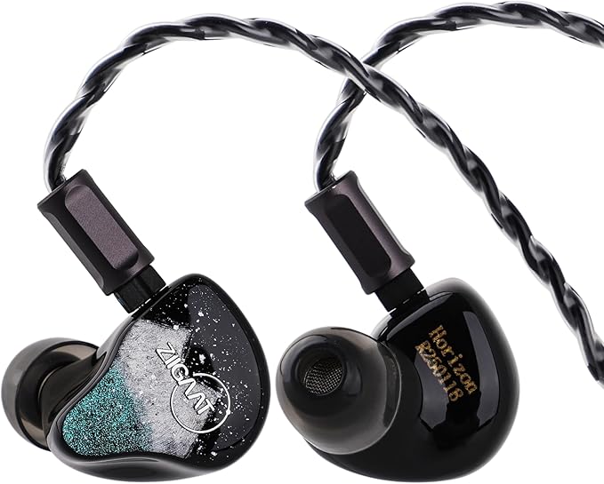 Linsoul ZiiGaat Horizon in Ear Monitor, 1DD+2BA+2 Planar HiFi Wired Earbuds, Studio-Grade IEM Earphones, Natural Balanced Tuning with Buttery-Smooth Treble Extension for Musicians Audiophiles