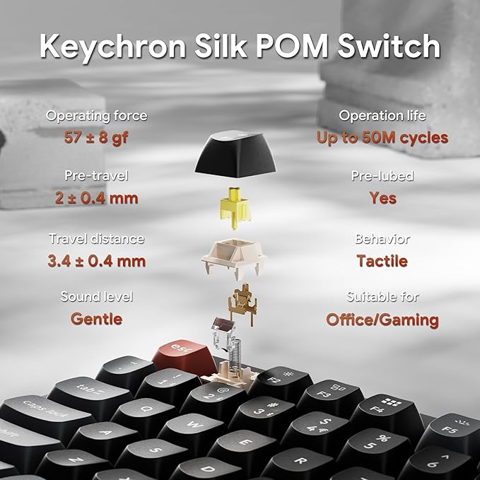 Keychron V3 Ultra TKL Mechanical Keyboard Wireless, ZMK Custom 8K Polling Rate, 2.4 GHz/Bluetooth/Wired with RGB Backlit, Pre-Lubed Silk POM Banana Switch Hot-Swappable for Mac Windows Linux