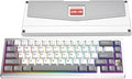 KEEBMONKEY WOBKEY Zen 65 65% Quick Release Wireless Mechanical Keyboard with RGB, CNC Aluminum Case, Hot-Swappable, VIA Support, BT/2.4G/USB-C Gaming Keyboard for Mac/Windows (Ultra Silver)