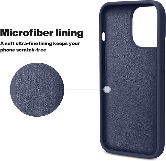 OTOFLY Designed for iPhone 14 Pro Case, Silicone Shockproof Slim Thin Phone Case for iPhone 14 Pro 6.1 inch (Midnight Blue)