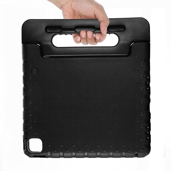 Kids Case for iPad Air 13-inch M3/M2 & iPad Pro 13 inch Case M5/M4 (2025/2024) with Pencil Holder/Kickstand Lightweight Convertible Handle Stand EVA Shockproof Rugged Protective Cover, Black