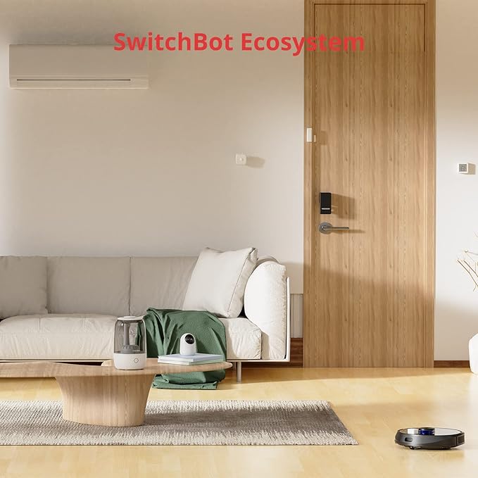 SwitchBot Smart Lock, Bluetooth Electronic Deadbolt Keyless Entry Door Lock for Front Door, Compatible with WiFi Bridge (Sold Separately), Fits Your Existing for Airbnbs Vacation Rentals