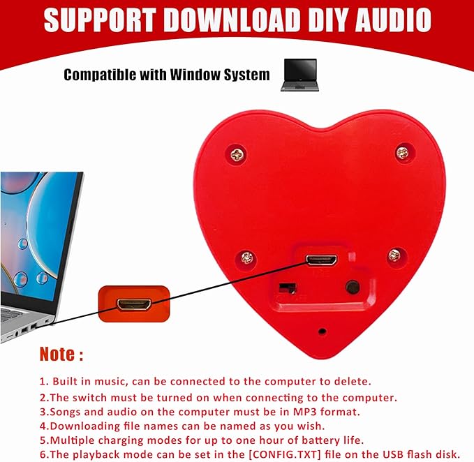 Voice Recorder, XLW 16min USB Downloadable, Recordable Sound Chips Module for Stuffed Animals,Personal Voice Message for Mother's Day Christmas Plush Toy, DIY Creative Presents for Boys, Girls-2P.