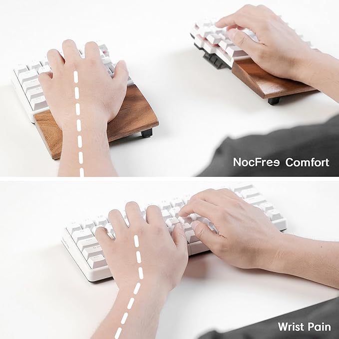 Wireless Ergonomic Split Mechanical Keyboard - Tactile, Hot-Swappable, Compact 60% Layout, Programmable for Mac & Windows, PBT Keycaps(Standard Version)