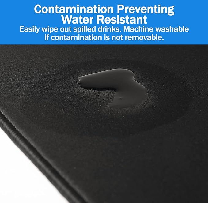 XL Mouse Pad - Large Extended Gaming Desk Mousepad (800x300x3mm) - Nonslip Rubber Base and Water Spill Resistant Desktop Keyboard Mouse Mat - Anti-Fray Cloth - Black