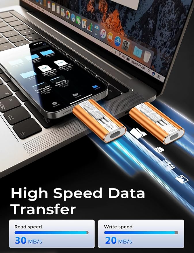 256GB Flash Drive Intended for Phone, USB External Memory Stick Storage Backup for Photos Videos, Plug and Play No APP Required, Compatible with iPhone iPad Android and PCs (1 Pack-Orange)
