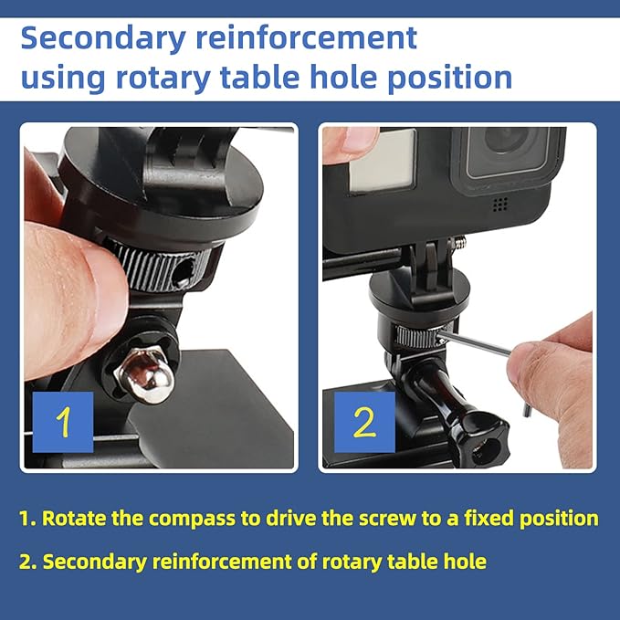 2PC Camera Tripod Mount for Gopro Adapter, 360° Adjustment 1/4-20 Screw Conversion Adapter for GoPro Hero10, Insta360 ONE X3, X2, Go 2 3, Xiaomi Yi and Other Action Cameras