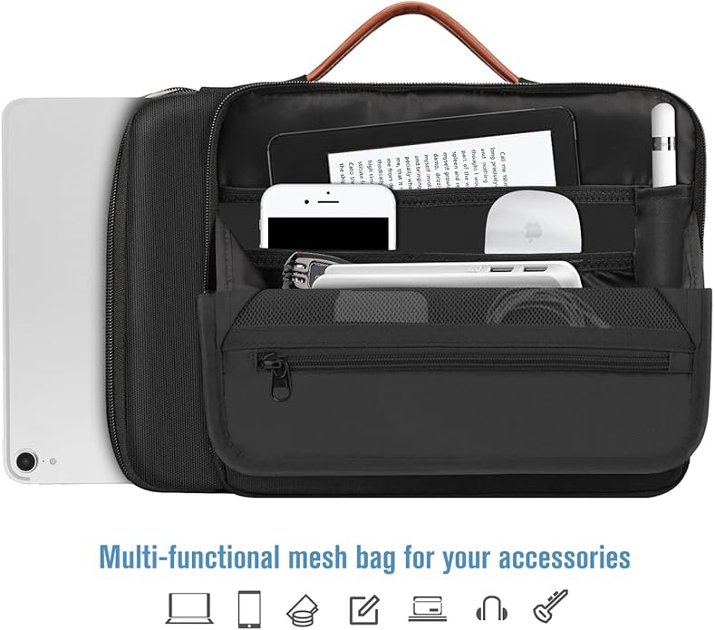 FINPAC 12.9-13 Inch Tablet Laptop Sleeve Case, Briefcase Shoulder Bag for MacBook Pro, Air, Neo, iPad Pro/Air 12.9-13