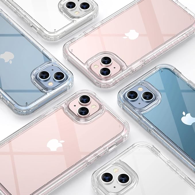 Diaclara Designed for iPhone 13 Case, Full Body Rugged Protection with Built-in Touch Sensitive Screen Protector, Soft TPU Bumper Case for iPhone 13 6.1" (Crystal Clear)