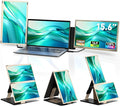 Laptop Screen Extender Triple 15.6" - Portable Monitor FHD 1080P 120% sRGB IPS Detachable Extra Screen Extended Monitor, Plug & Play, Compatible with Windows/Mac/Android/Chrome/Linux