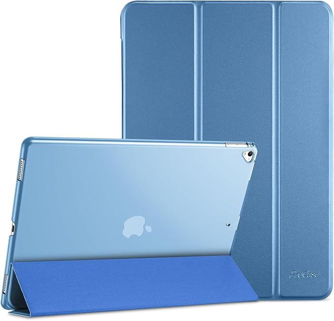 ProCase Smart Case for iPad Pro 12.9 Inch 1st and 2nd Generation (2015 and 2017 Model), Stand Cover Support Auto Sleep/Wake -Blue