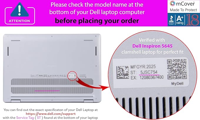 mCover Case Only Compatible with 2024～2025 16" Dell Inspiron 16 5640 5645 Series Clamshell Windows Laptop PC (NOT Fitting Any Other Dell Models) - Green