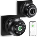 GeekTale Fingerprint Door Lock for Bedrooms, Fingerprint Door Knob with Lock, Smart Door Lock, App Control, Back-up Keys, Thumbprint Door Knob for Bedrooms, Office, Apartment