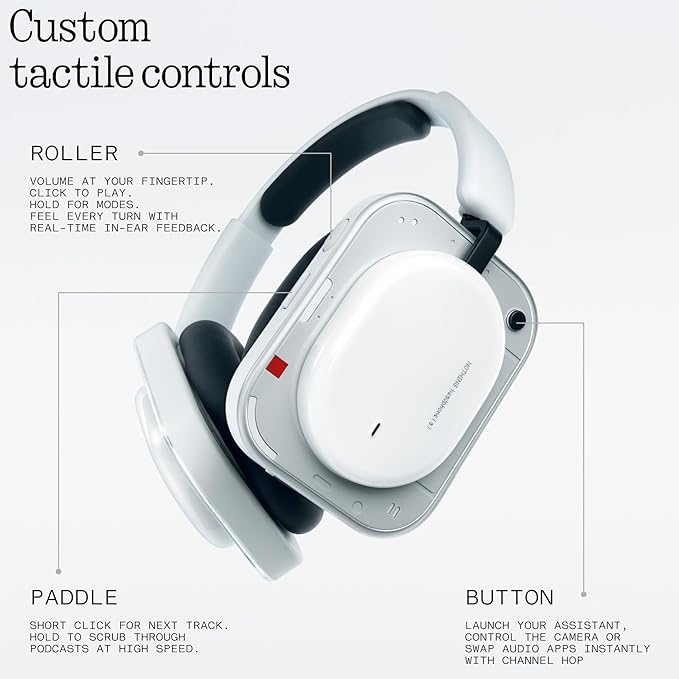 Nothing Headphone (a) 2026 New, Adaptive Active Noise Cancelling Headphones, Wireless Over Ear Bluetooth 5.4 ANC Headset with LDAC Hi-Res, 5 HD Mics Ultra Bass via APP, 135 Hours Playtime, Yellow