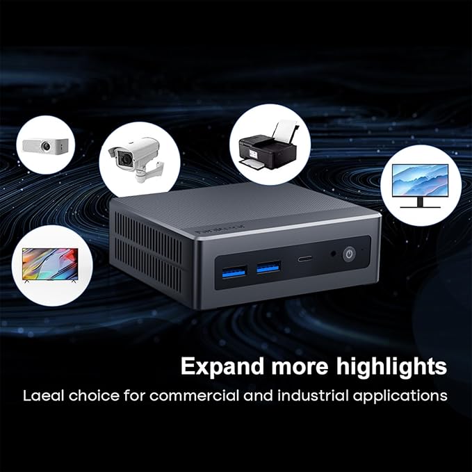 Docooler N9 Compact PC N100 16GB DDR4 Dual Band WiFi Portable Desktop Computer Support 4K Dual Screen Display for Home Office Business