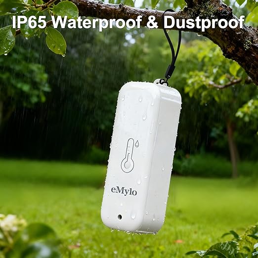 eMylo WiFi Thermometer Hygrometer, IP65 Indoor Smart Temperature Humidity Monitor with 3 Outdoor Wireless Sensors Kit