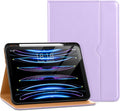 DTTO for iPad Pro 12.9 6th / 5th / 4th / 3rd Generation Case 2022/2021/2020/2018, Leather Folio Stand Cover with Built-in Apple Pencil Holder -Auto Wake/Sleep and Multi Viewing Angles, Lavender