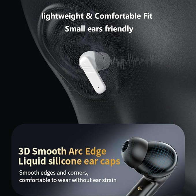 TWS Touch Screen Earbuds with Touch Screen Active Noise Cancelling TWS Wireless Bluetooth Touchscreen Earbuds ANC for iPhone Android Blue Tooth Ear Buds Noise Cancelling Earphones