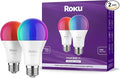 Roku Smart Light Bulbs (Color, 2-Pack) - Dimmable A19 Color Lightbulbs with Adjustable Brightness & Temperature - WiFi Smart Bulbs Works with Roku Voice, Alexa & Google Assistant - Smart Home Products