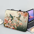 Hummingbird Laptop Sleeve for Women, Protective Computer Cover Case with Handle Briefcase Carrying Bag Compatible 13 Inch Notebook, Chromebook Computer, Vintage Floral