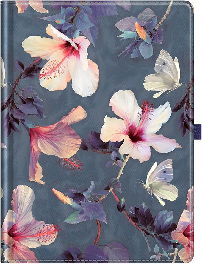 Fintie Rotating Case - 2017/2015 iPad Pro 12.9 inch (Old Model) 1st & 2nd Gen Case, 360 Degree Swiveling Stand Protective Back Cover, Supports Auto Wake/Sleep, Blooming Hibiscus