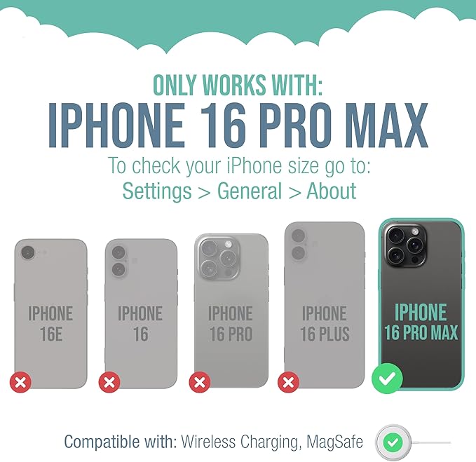 Smartish® iPhone 16 Pro Max Magnetic Case - Gripmunk Compatible with MagSafe [Lightweight + Protective] Slim & Thin Grip Cover with Microfiber Lining for Apple iPhone 16 Pro Max - Striped Up