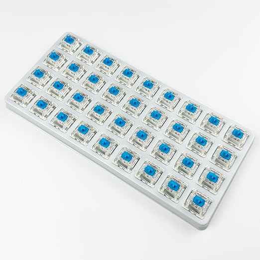 Gateron G Pro 3.0 Blue Switches for Mechanical Keyboard,3-Pin 60gf Clicky/Pre-Lubed/Pin-Enhanced Switches(36pcs,Blue)